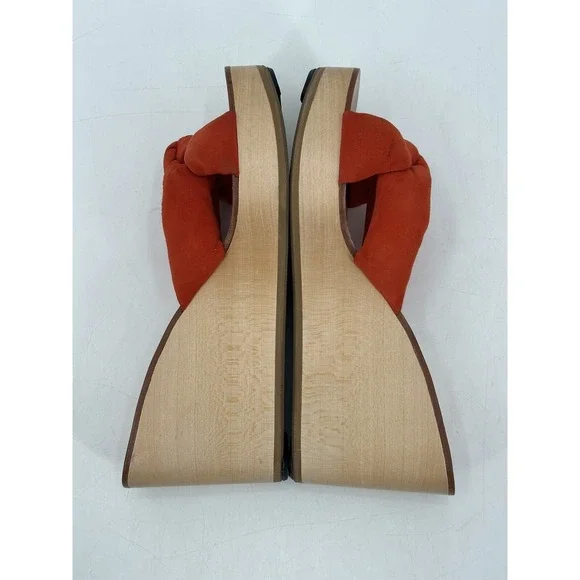 Loeffler Randall Women's Taylor (Kid Suede)‎ Slide Sandal Persimmon 7.5 Orange - Picture 4 of 6